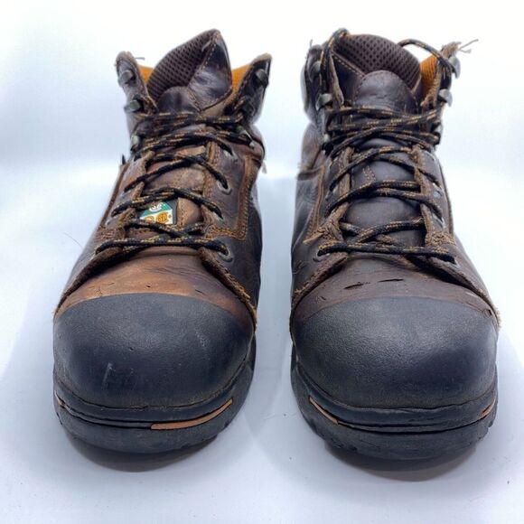 Timberland Endurance Pro Mens Size 11 M Brown Leather Steel Toe Work Boots 52562 - Picture 2 of 12